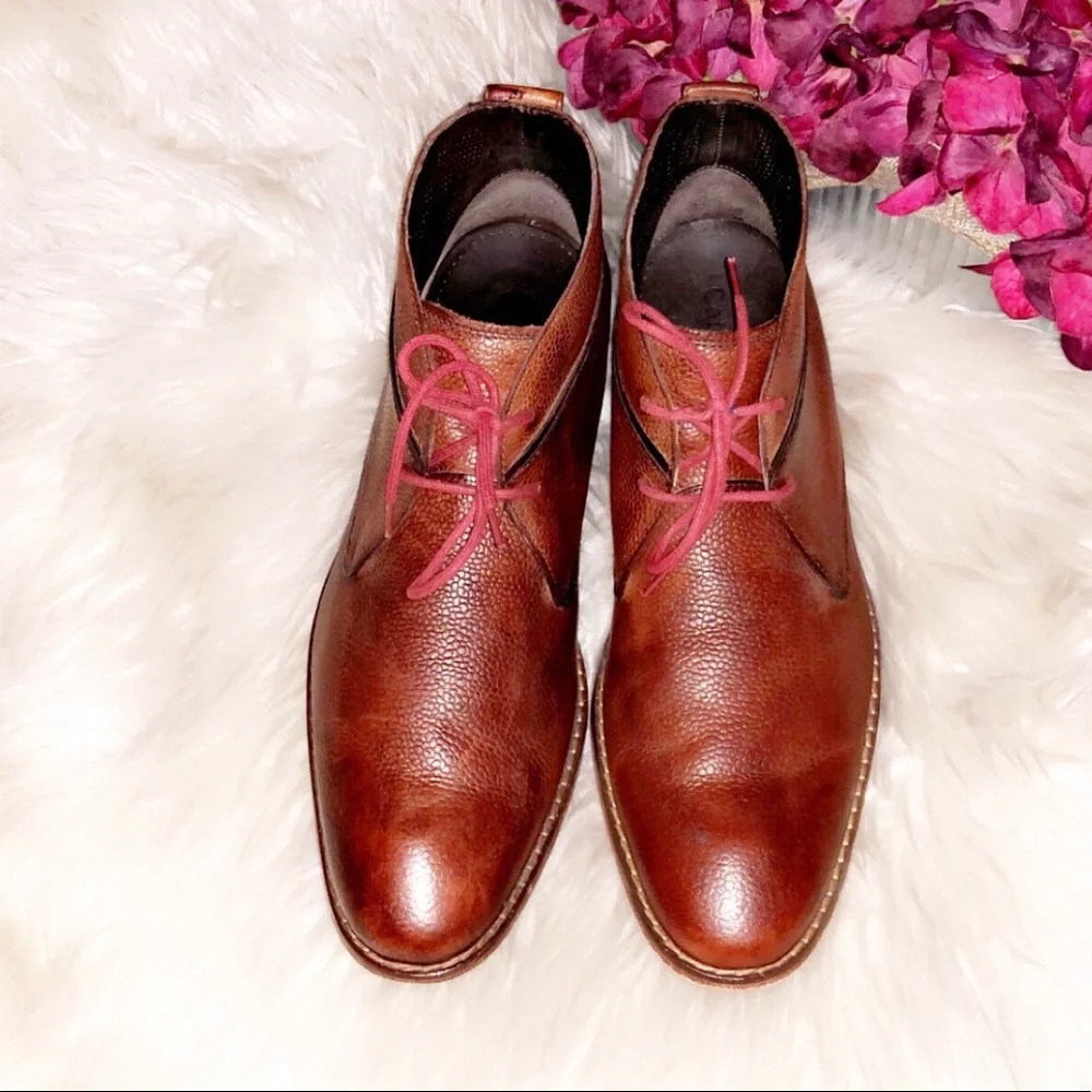 COLE HAAN Chukka Brown Leather Boot
